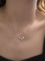 thumb 925 Sterling Silver Cubic Zirconia Pentagram Dainty Necklace 1