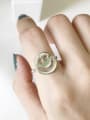 thumb 925 Sterling Silver  Minimalist  Smiley Free Size Ring 1