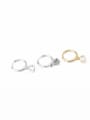 thumb 925 Sterling Silver Rhinestone Round Minimalist Huggie Earring 4