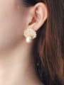 thumb Brass Cubic Zirconia Geometric Vintage Earring 1