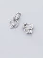 thumb 925 Sterling Silver Cubic Zirconia Round Classic Huggie Earring 2