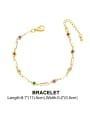 thumb Bohemia Heart Brass Cubic Zirconia Multi Color Bracelet and Necklace Set 2