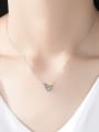 thumb 925 Sterling Silver Simple two-color plating irregular pendant Necklace 1