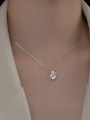 thumb 925 Sterling Silver Cubic Zirconia Swan Luxury Necklace 1
