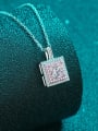 thumb 925 Sterling Silver Moissanite Geometric Classic Necklace 1