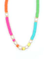 thumb Freshwater Pearl Multi Color Polymer Clay Pure handmade, Necklace 2