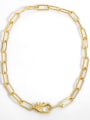 thumb Brass Cubic Zirconia Geometric Vintage Necklace 2