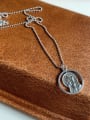 thumb 925 Sterling Silver Round Vintage Regligious Necklace 2