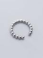 thumb 925 Sterling Silver Bead Round Minimalist Free Size Ring 1