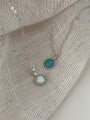 thumb 925 Sterling Silver Turquoise Round Vintage Necklace 3