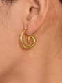 thumb Brass Geometric Minimalist Drop Earring 1