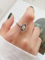 thumb 925 Sterling Silver Water Drop Vintage Free Size Midi Ring 0
