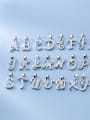 thumb 925 Sterling Silver Cubic Zirconia Minimalist Letter  Pendant 0