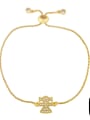 thumb Brass Cubic Zirconia Crown Vintage Adjustable Bracelet 3
