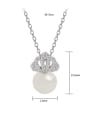 thumb Copper  Dainty  Cubic Zirconia Crown Bead pendant Necklace 2