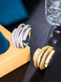 thumb Brass Cubic Zirconia Irregular Luxury Strand Bracelet 1