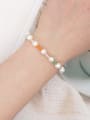 thumb Imitation Pearl Multi Color Round Minimalist Beaded Bracelet 1