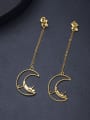 thumb 925 Sterling Silver Moon Vintage Threader Earring 2