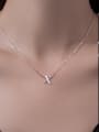 thumb 925 Sterling Silver Cubic Zirconia Letter Minimalist Necklace 1