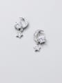 thumb 925 Sterling Silver Cubic Zirconia  Star Moon Dainty Stud Earring 3