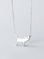 thumb 925 Sterling Silver Cute Diamond cat  Pendant  Necklace 3
