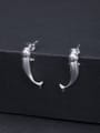thumb 925 Sterling Silver Fish Vintage Stud Earring 2