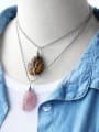 thumb Brass Natural Stone Water Drop Vintage Necklace 2