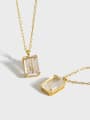thumb 925 Sterling Silver Cubic Zirconia Geometric Vintage  Pendant Necklace 0