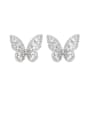 thumb Alloy With Platinum Plated Fashion Butterfly Stud Earrings 2