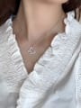 thumb 925 Sterling Silver Rhinestone Butterfly Minimalist Necklace 1