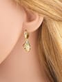 thumb Brass Cubic Zirconia Sea Star Hip Hop Huggie Earring 1