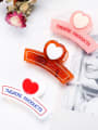 thumb Cellulose Acetate Minimalist Heart Zinc Alloy Multi Color Jaw Hair Claw 1