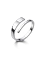 thumb 925 Sterling Silver Geometric Ring With free size 0