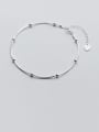 thumb 925 Sterling Silver Round Minimalist  Bead Anklet 0