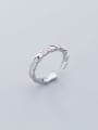 thumb 925 sterling silver cubic zirconia  geometric minimalist free size ring 2