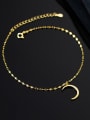 thumb 925 Sterling Silver  Minimalist  Moon Anklet 1