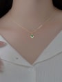 thumb 925 Sterling Silver Cubic Zirconia Square Minimalist Necklace 2