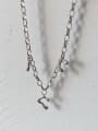 thumb 925 Sterling Silver Geometric Vintage Hollow Chain Necklace 0
