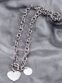 thumb Titanium Heart Vintage Hollow  Chain  Necklace 1