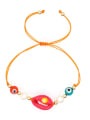 thumb Stainless steel Freshwater Pearl Multi Color Mouth Bohemia Woven Bracelet 3