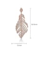 thumb Copper Cubic Zirconia Leaf Luxury Cluster Earring 2