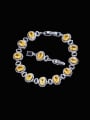 thumb Brass Cubic Zirconia Multi Color Oval Luxury Bracelet 3