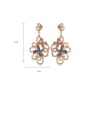 thumb Copper Cubic Zirconia Flower Luxury Chandelier Earring 3