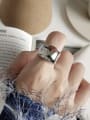 thumb 925 Sterling Silver geometric free size Ring 1
