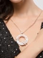 thumb Copper Rhinestone Round Minimalist butterfly Necklace 2