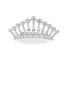 thumb Copper Cubic Zirconia Dainty Crown Hair Comb 0