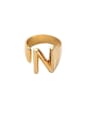 thumb Copper Letter Minimalist Free Size Band Ring 3
