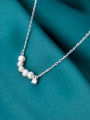 thumb 925 Sterling Silver Fashion simple temperament pearl Necklace 3