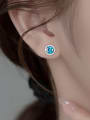 thumb 925 Sterling Silver Enamel Star Minimalist Stud Earring 1