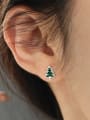 thumb 925 Sterling Silver Enamel Christmas Seris Cute Stud Earring 1
